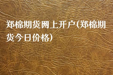 郑棉期货网上开户(郑棉期货今日价格)_https://www.yunyouns.com_股指期货_第1张