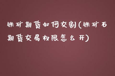 铁矿期货如何交割(铁矿石期货交易权限怎么开)_https://www.yunyouns.com_恒生指数_第1张