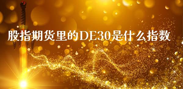 股指期货里的DE30是什么指数_https://www.yunyouns.com_期货直播_第1张