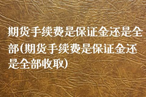 期货手续费是保证金还是全部(期货手续费是保证金还是全部收取)_https://www.yunyouns.com_期货行情_第1张