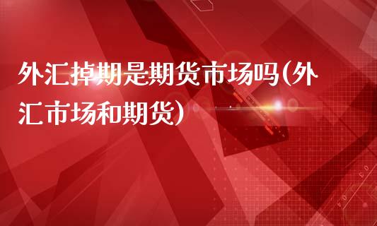 外汇掉期是期货市场吗(外汇市场和期货)_https://www.yunyouns.com_恒生指数_第1张