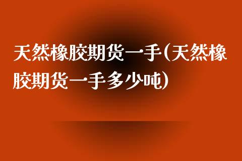 天然橡胶期货一手(天然橡胶期货一手多少吨)_https://www.yunyouns.com_股指期货_第1张