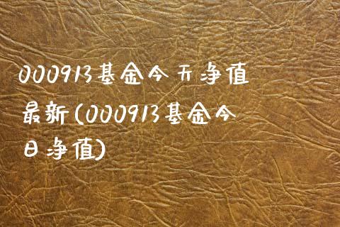 000913基金今天净值最新(000913基金今日净值)_https://www.yunyouns.com_期货行情_第1张