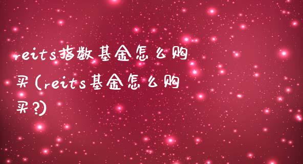 reits指数基金怎么购买(reits基金怎么购买?)_https://www.yunyouns.com_恒生指数_第1张