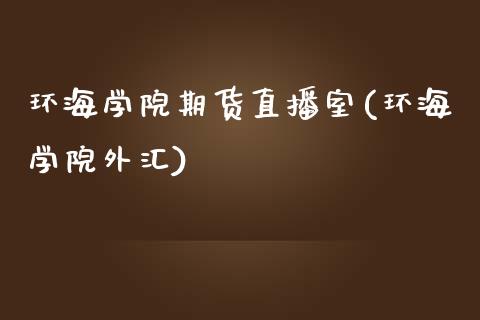 环海学院期货直播室(环海学院外汇)_https://www.yunyouns.com_期货行情_第1张