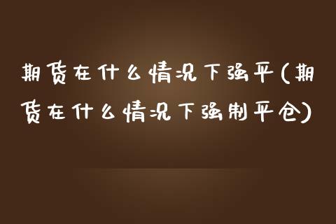 期货在什么情况下强平(期货在什么情况下强制平仓)_https://www.yunyouns.com_股指期货_第1张