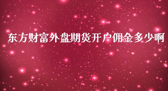 东方财富外盘期货开户佣金多少啊_https://www.yunyouns.com_股指期货_第1张