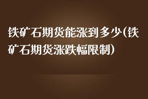 铁矿石期货能涨到多少(铁矿石期货涨跌幅限制)_https://www.yunyouns.com_恒生指数_第1张