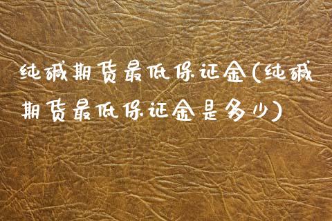 纯碱期货最低保证金(纯碱期货最低保证金是多少)_https://www.yunyouns.com_恒生指数_第1张