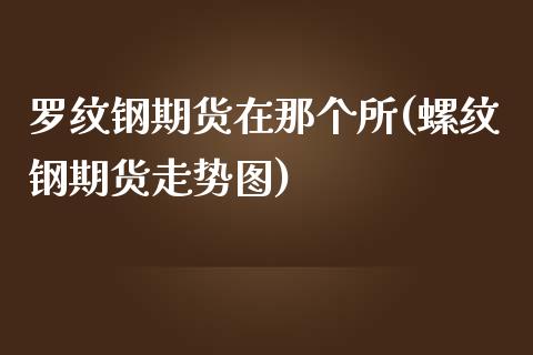 罗纹钢期货在那个所(螺纹钢期货走势图)_https://www.yunyouns.com_股指期货_第1张