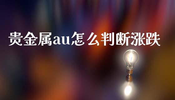 贵金属au怎么判断涨跌_https://www.yunyouns.com_期货行情_第1张