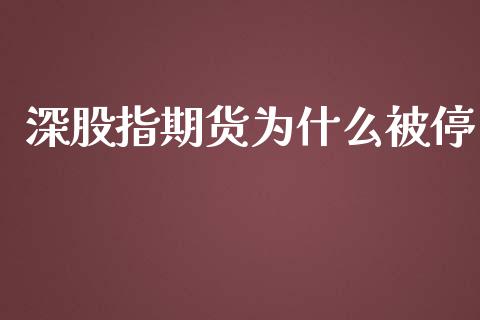 深股指期货为什么被停_https://www.yunyouns.com_恒生指数_第1张