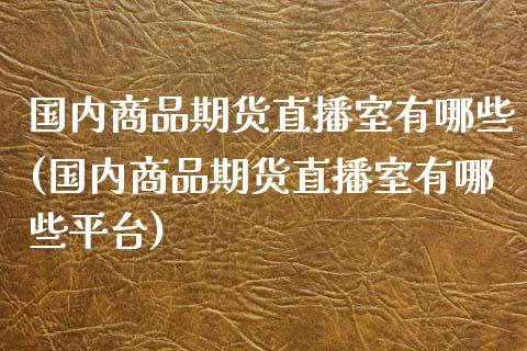 国内商品期货直播室有哪些(国内商品期货直播室有哪些平台)_https://www.yunyouns.com_股指期货_第1张