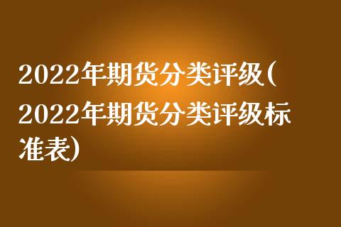 2022年期货分类评级(2022年期货分类评级标准表)_https://www.yunyouns.com_股指期货_第1张