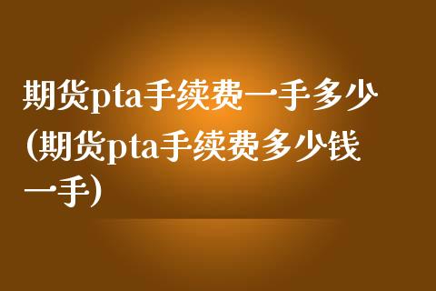 期货pta手续费一手多少(期货pta手续费多少钱一手)_https://www.yunyouns.com_期货行情_第1张