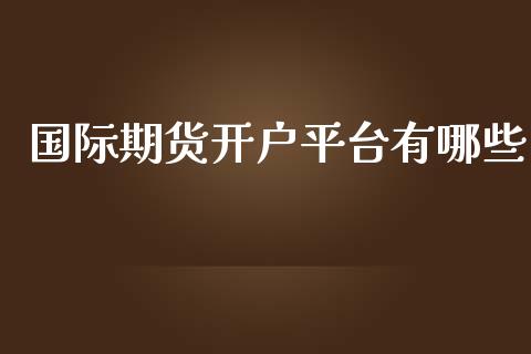 国际期货开户平台有哪些_https://www.yunyouns.com_期货直播_第1张