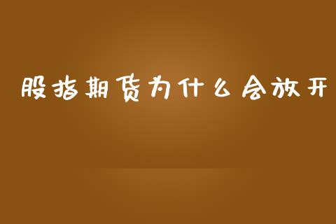 股指期货为什么会放开_https://www.yunyouns.com_股指期货_第1张