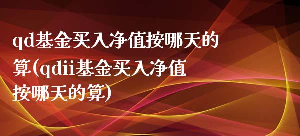 qd基金买入净值按哪天的算(qdii基金买入净值按哪天的算)_https://www.yunyouns.com_股指期货_第1张