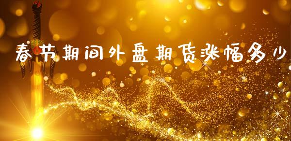 春节期间外盘期货涨幅多少_https://www.yunyouns.com_期货行情_第1张