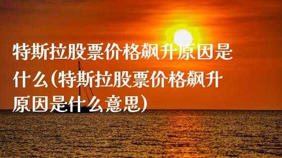 特斯拉股票价格飙升原因是什么(特斯拉股票价格飙升原因是什么意思)_https://www.yunyouns.com_期货直播_第1张