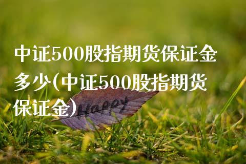 中证500股指期货保证金多少(中证500股指期货保证金)_https://www.yunyouns.com_期货行情_第1张