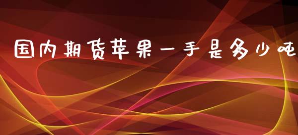 国内期货苹果一手是多少吨_https://www.yunyouns.com_股指期货_第1张