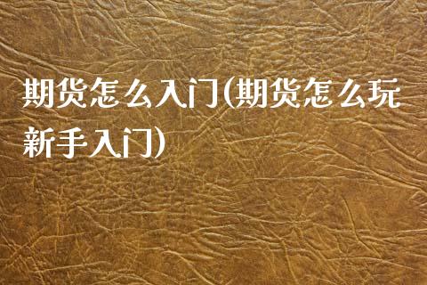 期货怎么入门(期货怎么玩新手入门)_https://www.yunyouns.com_股指期货_第1张