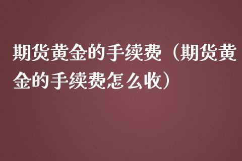 期货黄金的手续费（期货黄金的手续费怎么收）_https://www.yunyouns.com_期货直播_第1张