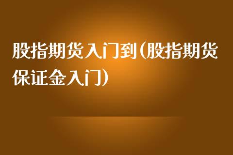 股指期货入门到(股指期货保证金入门)_https://www.yunyouns.com_恒生指数_第1张