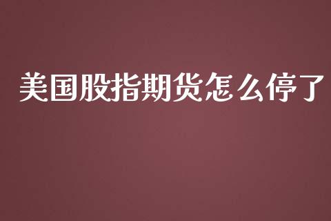 美国股指期货怎么停了_https://www.yunyouns.com_期货直播_第1张