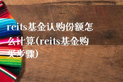 reits基金认购份额怎么计算(reits基金购买步骤)_https://www.yunyouns.com_期货直播_第1张