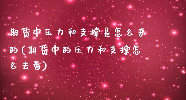 期货中压力和支撑是怎么来的(期货中的压力和支撑怎么去看)_https://www.yunyouns.com_期货行情_第1张