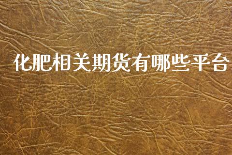 化肥相关期货有哪些平台_https://www.yunyouns.com_恒生指数_第1张