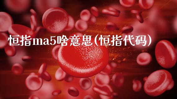 恒指ma5啥意思(恒指代码)_https://www.yunyouns.com_期货行情_第1张