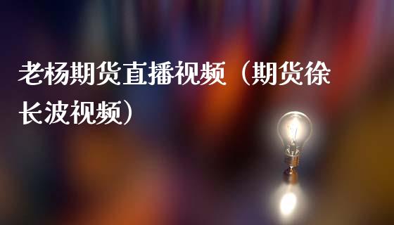 老杨期货直播视频（期货徐长波视频）_https://www.yunyouns.com_恒生指数_第1张