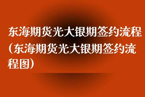 东海期货光大银期签约流程(东海期货光大银期签约流程图)_https://www.yunyouns.com_期货行情_第1张