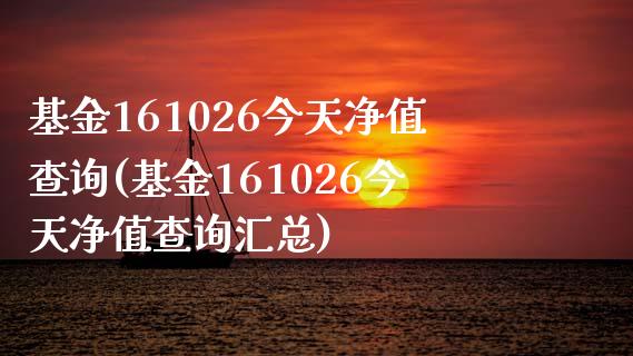 基金161026今天净值查询(基金161026今天净值查询汇总)_https://www.yunyouns.com_期货行情_第1张