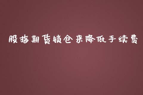 股指期货锁仓来降低手续费_https://www.yunyouns.com_股指期货_第1张