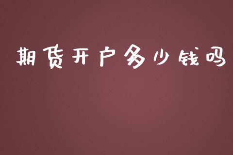 期货开户多少钱吗_https://www.yunyouns.com_恒生指数_第1张