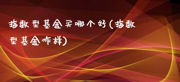 指数型基金买哪个好(指数型基金咋样)_https://www.yunyouns.com_期货行情_第1张