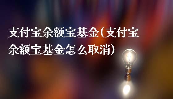 支付宝余额宝基金(支付宝余额宝基金怎么取消)_https://www.yunyouns.com_期货直播_第1张