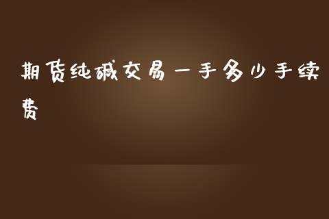 期货纯碱交易一手多少手续费_https://www.yunyouns.com_恒生指数_第1张