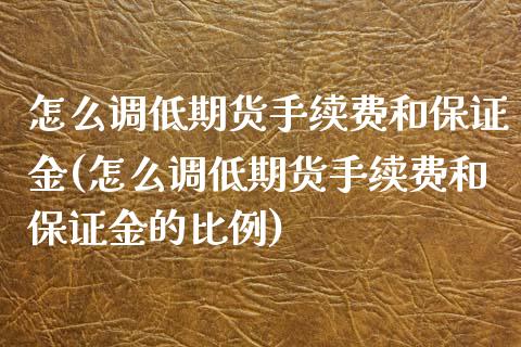 怎么调低期货手续费和保证金(怎么调低期货手续费和保证金的比例)_https://www.yunyouns.com_股指期货_第1张