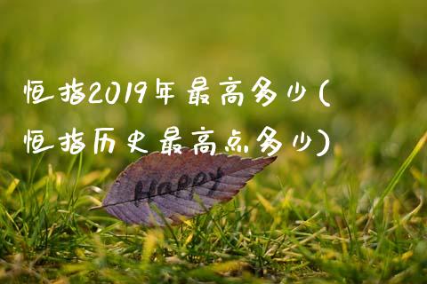 恒指2019年最高多少(恒指历史最高点多少)_https://www.yunyouns.com_期货直播_第1张