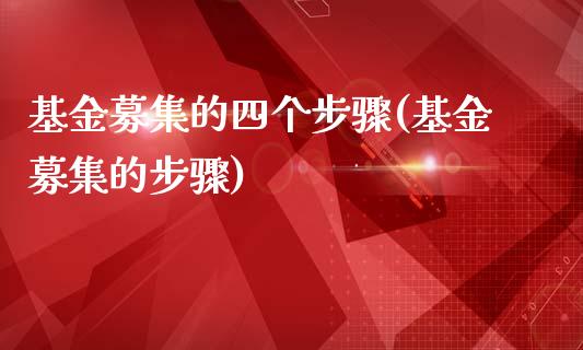 基金募集的四个步骤(基金募集的步骤)_https://www.yunyouns.com_期货直播_第1张