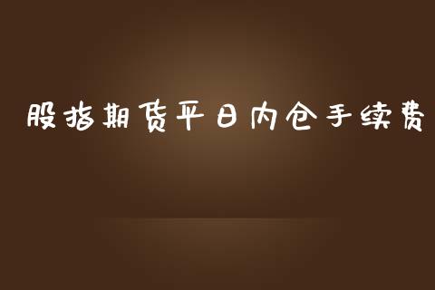 股指期货平日内仓手续费_https://www.yunyouns.com_股指期货_第1张