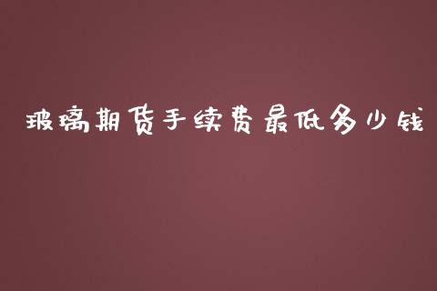 玻璃期货手续费最低多少钱_https://www.yunyouns.com_期货直播_第1张