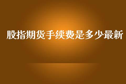 股指期货手续费是多少最新_https://www.yunyouns.com_期货直播_第1张