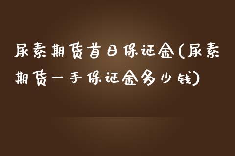 尿素期货首日保证金(尿素期货一手保证金多少钱)_https://www.yunyouns.com_期货行情_第1张