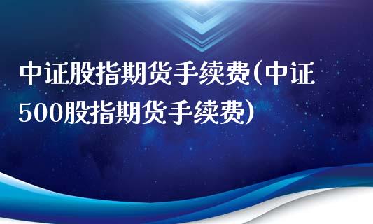 中证股指期货手续费(中证500股指期货手续费)_https://www.yunyouns.com_期货直播_第1张